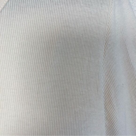 M.M. Lafleur Cream Long Sleeve Rib Knit Top Size Medium - Picture 6 of 9